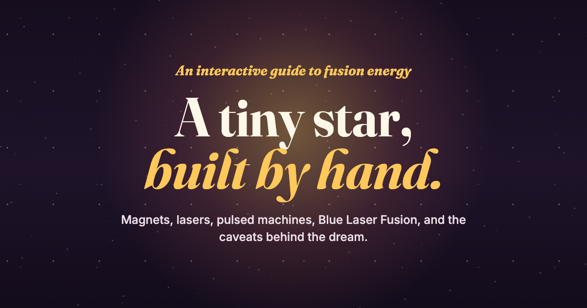 Illustrated title card for A Tiny Star, Built by Hand.